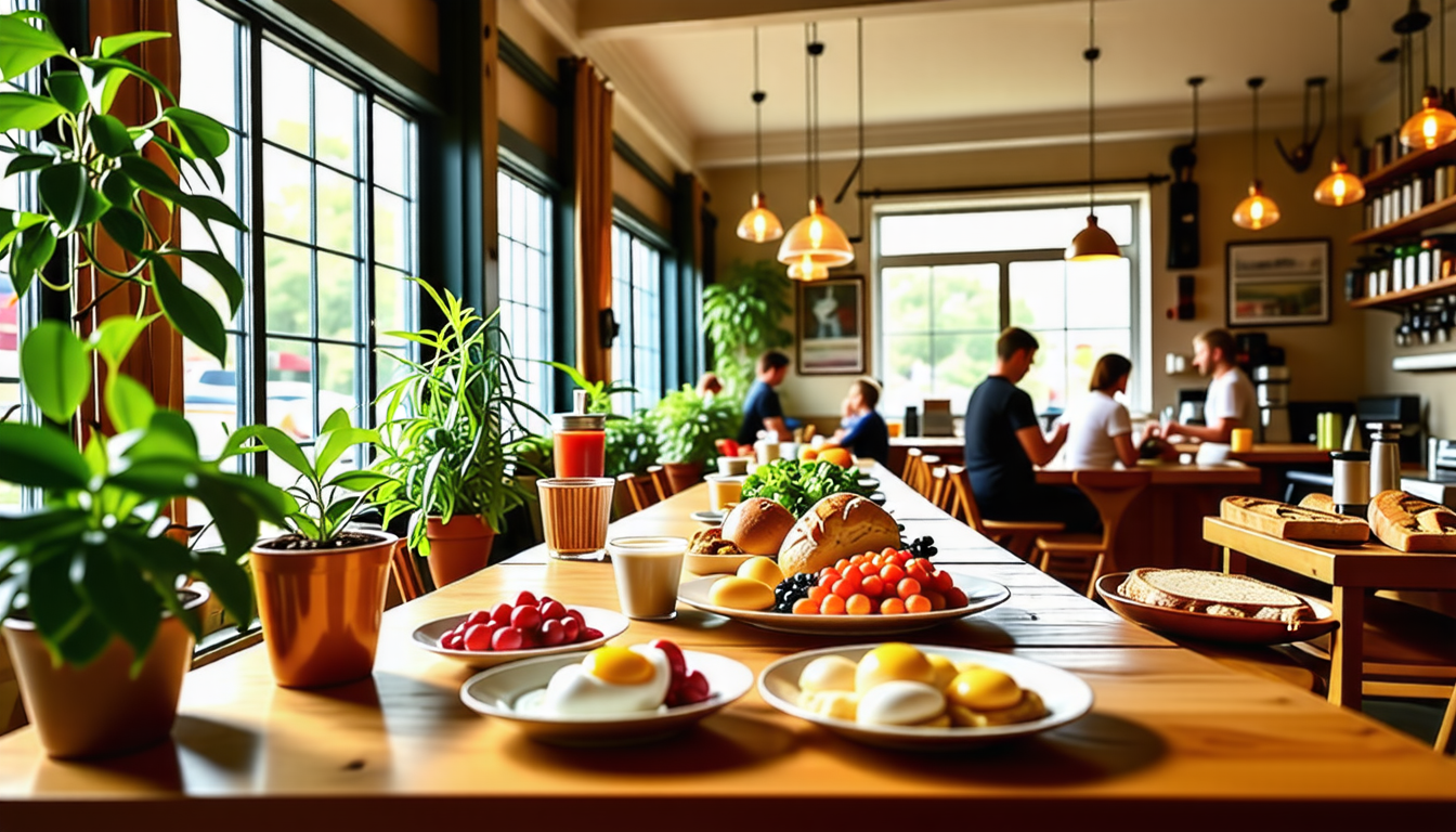 discover a charming breakfast cafe that celebrates local ingredients, offering a delicious menu filled with fresh, farm-to-table options to start your day right.